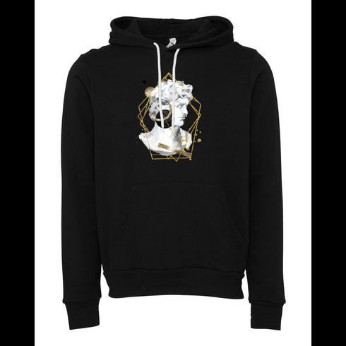 Black gold plaster head Bella canvas hoodie 3719
